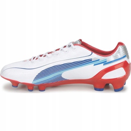 Football boots Puma Evo Speed ​​1 Fg white-red-blue 102527 01 1