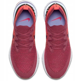 Nike Epic React Flyknit women's running shoes burgundy-orange-black AQ0070 601 red violet multicolored 1