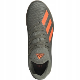 Green adidas X 19.3 In Junior football boots EF8376 grey grey 1