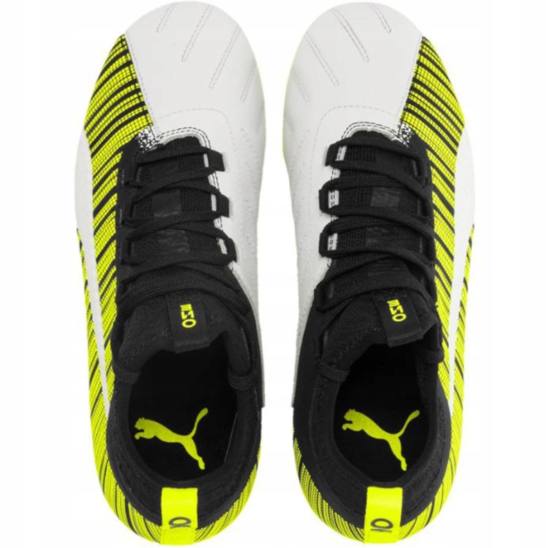 Puma One 5.3 Fg Ag Junior soccer shoes yellow-black-white 105657 03 yellow, white, black 1