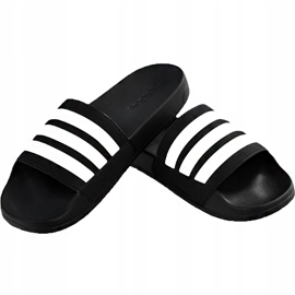 Adidas Adilette Cloudfoam Plus Stripes black AP9971 slippers white 1