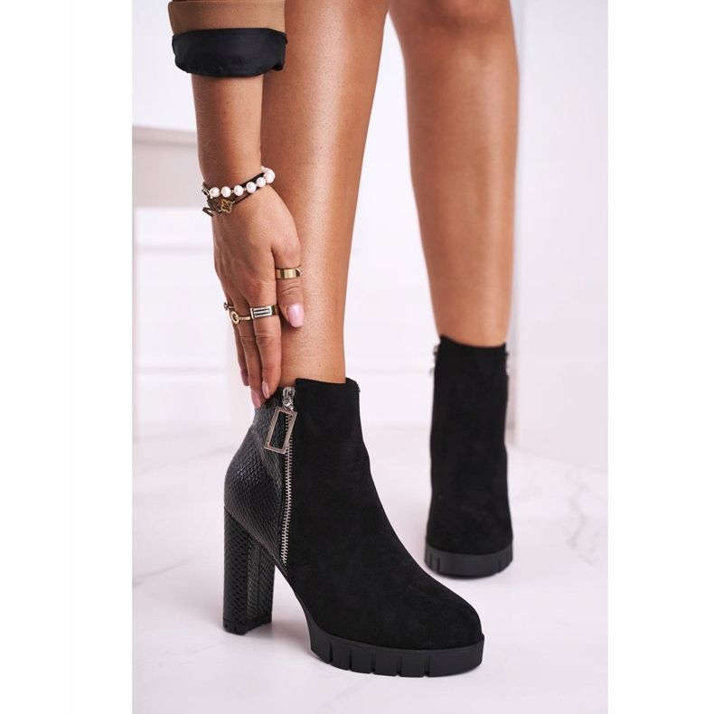 FB1 Women's Boots On Heel Black Cissy 2