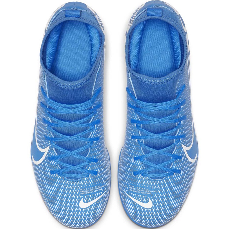 Nike Mercurial Superfly 7 Club FG / MG Junior AT8150 414 soccer shoes blue blue 1 Nike Mercurial Superfly 7 Club FG / MG Junior AT8150 414 soccer shoes blue blue 1