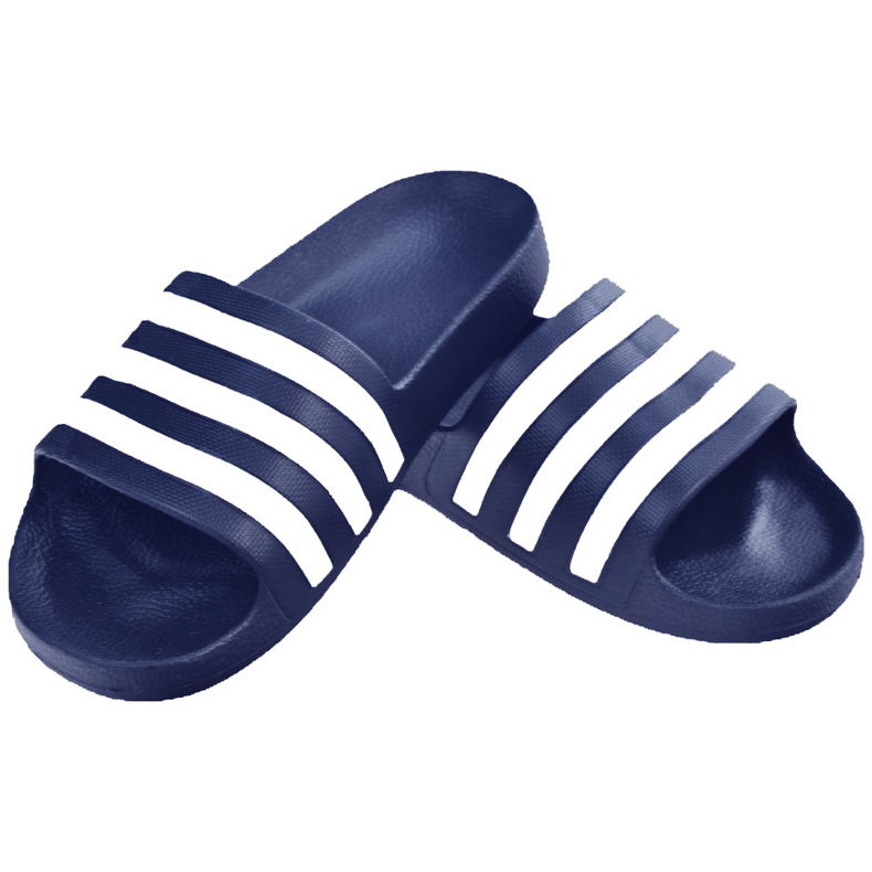 Adidas Adilette Aqua slippers navy F35542 white navy blue 1