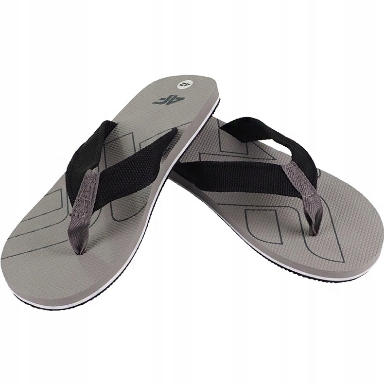 Men's 4F beige slippers H4L19 KLM003 83S black 1