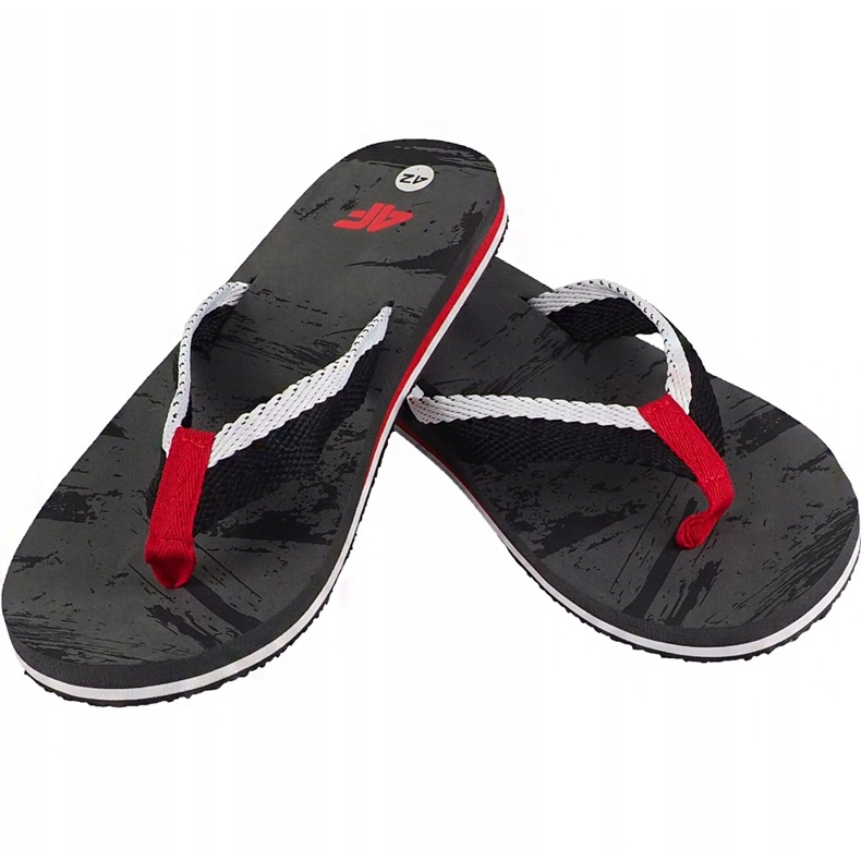 Men's slippers 4F H4L19 KLM002 90A multicolor allover black multicolored 1