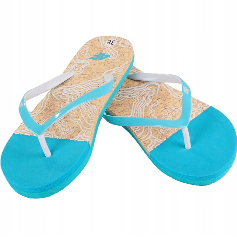 Women's slippers 4F H4L19 KLD003 34S light blue 1