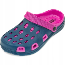 Aqua-speed Silvi children's pool slippers, col 49, pink and navy blue 2