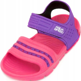 Aqua-speed Noli children's pool slippers pink-purple col. 39 2