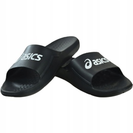 Black Asics men's slippers AS001 P70NS-9001 1