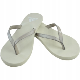 Adidas women's Eezay Flip Flop white F35034 slippers grey 1