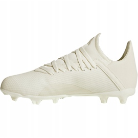 Adidas X 18.3 Fg Jr DB2417 football boots white, cream beige 1