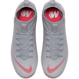 Nike Mercurial Superfly 6 Academy Mg Jr AH7337 060 soccer shoes grey silver 1