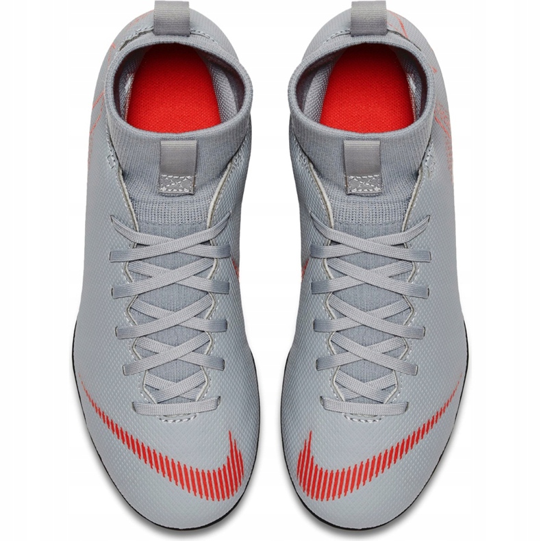 Nike Mercurial Superfly 6 Club Mg Jr AH7339 060 soccer shoes white grey 1