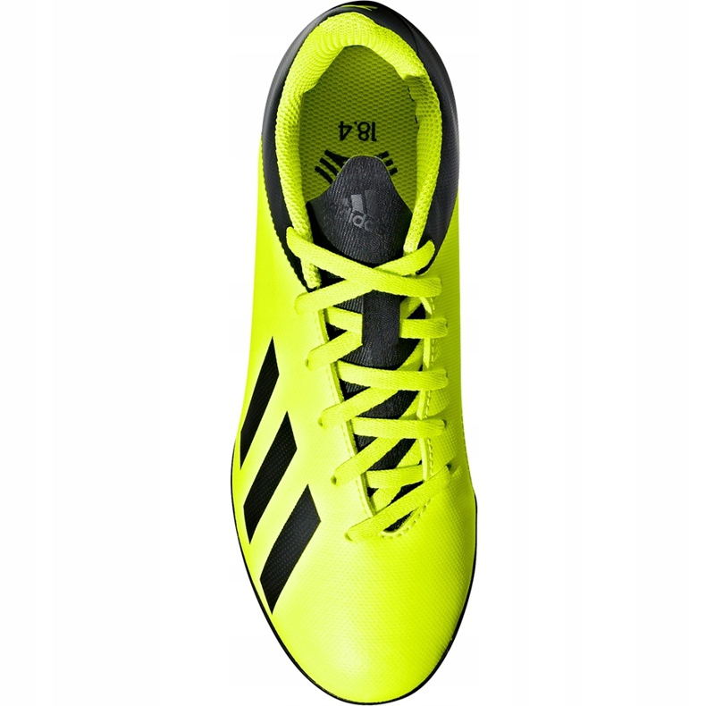 The adidas X Tango 18.4 Tf Jr DB2435 football boots yellow yellow 1