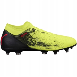 Puma Future 18.4 Fg Ag soccer shoes yellow-black 104344 01 1
