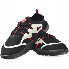 Aqua-speed beach shoes in black, gray and red 19A 1