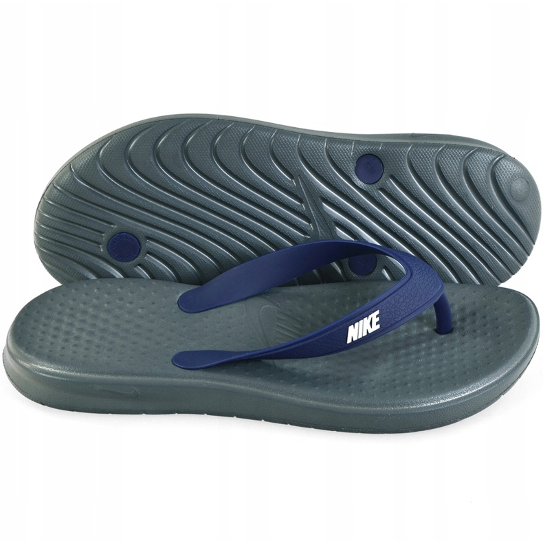 Nike Solay Thong 882690 001 Men's Slide navy blue grey 2