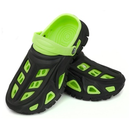 Aqua-Speed ​​Miami black and green children's slippers 38 1