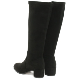 Women's lycra suede boots Sergio Leone KZ205 black 3