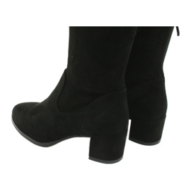 Long boots for women lycra suede Sergio Leone KZ281 black 5