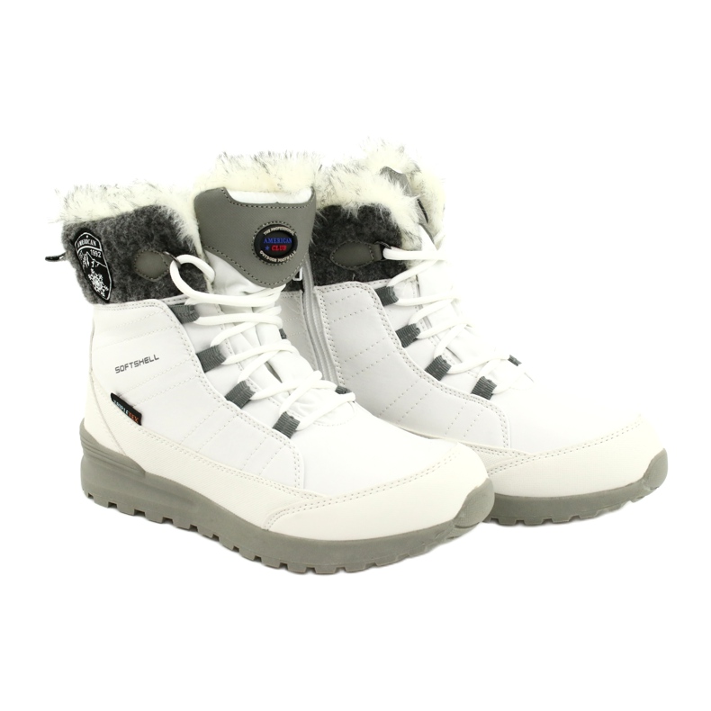Softshell snow boots with American Club SN26 / 20 membrane white grey 4