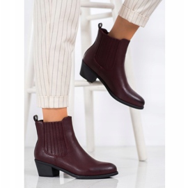 Ideal Shoes Classic Slip-On Boots red 1