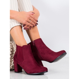 SHELOVET Burgundy boots red 1