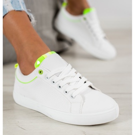 SHELOVET Stylish Sneakers With Eco Leather white 2