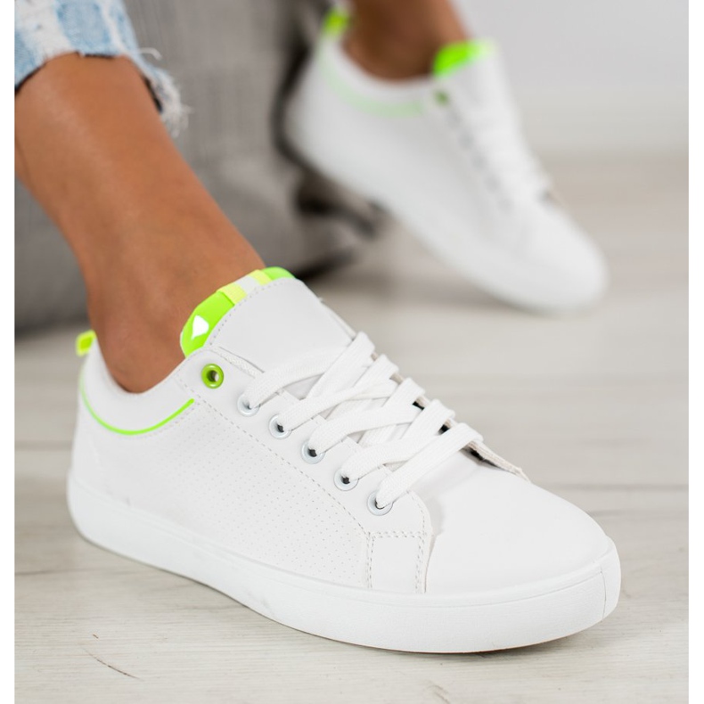SHELOVET Stylish Sneakers With Eco Leather white 2