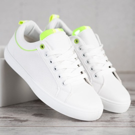 SHELOVET Stylish Sneakers With Eco Leather white 1