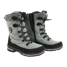 American Club Softshell snow boots with American SN19 / 20 membrane black pink grey 3