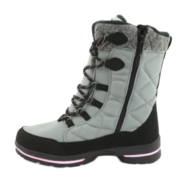 American Club Softshell snow boots with American SN19 / 20 membrane black pink grey 1