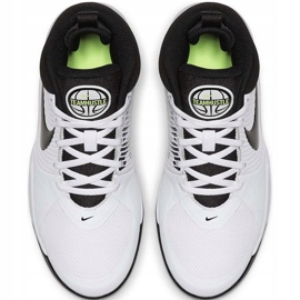 Nike team Hustle D 9 Gs white AQ4224 100 children's shoes black 1