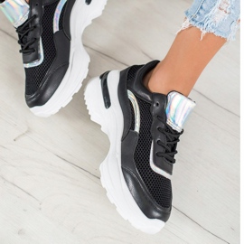 SHELOVET Fashionable Black Sneakers white 2 SHELOVET Fashionable Black Sneakers white 2