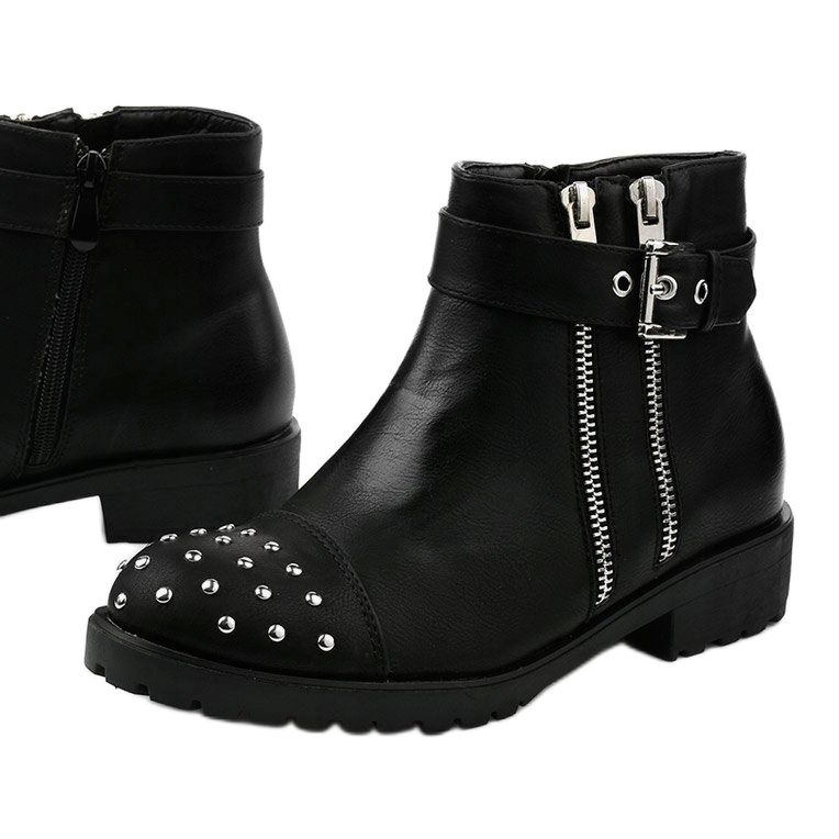 Black ankle boots with Oress studs 1
