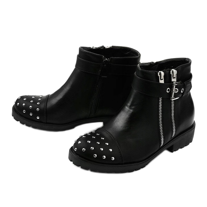 Black ankle boots with Oress studs 2