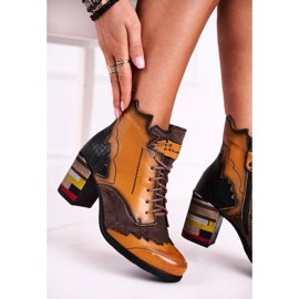 Women's Boots Leather Maciejka Yellow 03190-07 brown 2 Women's Boots Leather Maciejka Yellow 03190-07 brown 2