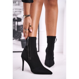 FG2 Women's Boots On High Heel Lycra Black Relase Me 1