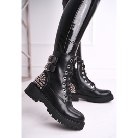 FRGIV Women's Boots With Rhinestones Black Feel Your Touch 2