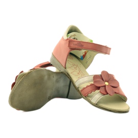 Girls' sandals Ren But raspberry flower red multicolored 3