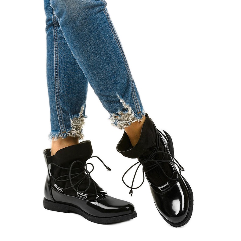 Black lace-up boots from Merela 1