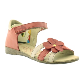 Girls' sandals Ren But raspberry flower red multicolored 1