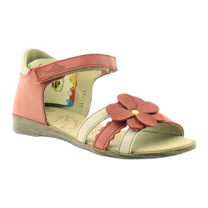 Girls' sandals Ren But raspberry flower red multicolored 1