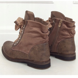 Lace-up boots, beige 3103 Khaki 1