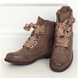 Lace-up boots, beige 3103 Khaki 2