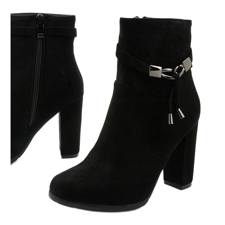 Black suede ankle boots on the Sherbrooke post 1