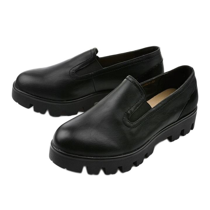 Black Crash women's slip-on shoes 2