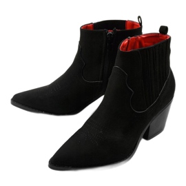 Black suede high boots from Elirea cowboy boots 2