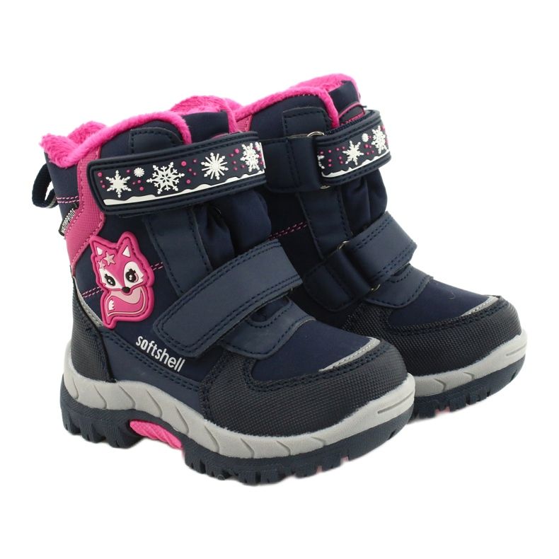 American Club softshell boots with HL47 / 20 navy membrane navy blue pink 4